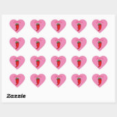 Kawaii Chili Pepper Diva Aangepast Hart Sticker (Vel)