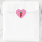 Kawaii Chili Pepper Diva Aangepast Hart Sticker (Tas)
