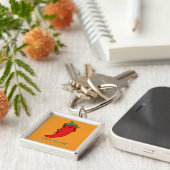 Kawaii Chili Pepper Diva Aangepast Sleutelhanger (Zijkant)