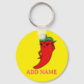 Kawaii Chili Pepper Diva Custom Sleutelhanger (Achterkant)