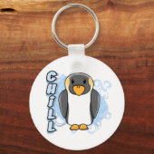 Kawaii Chill Penguin Sleutelhanger (Voorkant)