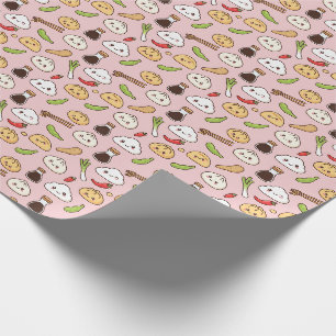 Kawaii Chinees Eetwaar Thema Inpakpapier