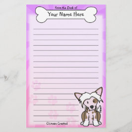Kawaii Chinese Crested Stationery Briefpapier