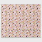 Kawaii Chinese Food theme Wrapping Paper Cadeaupapier (Vlak)