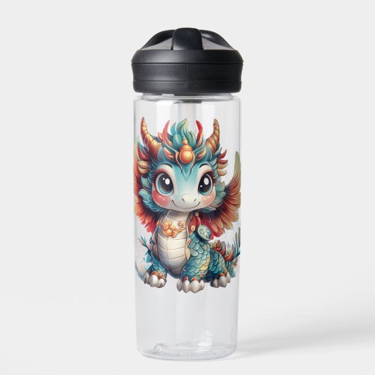 Kawaii Chinese Knoop Dragon Water Fles (Voorkant)