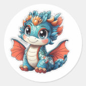 Kawaii Chinese Knot Dragon Sticker (Voorkant)