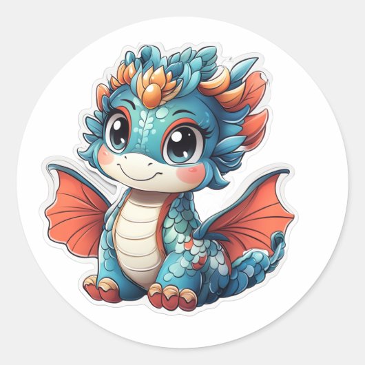 Kawaii Chinese Knot Dragon Sticker (Voorkant)