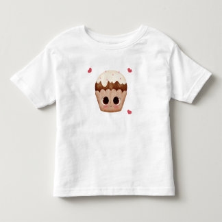 Kawaii chocolade cupcake peuter T-shirt
