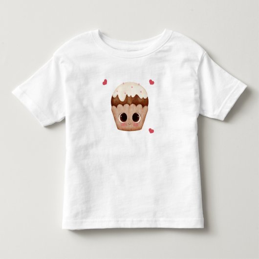 Kawaii chocolade cupcake peuter T-shirt (Voorkant)