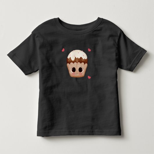 Kawaii Chocolade Cupcake Peuter T-Shirt (Voorkant)