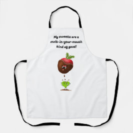 Kawaii Chocolade Overdekte Aardbei Chef Schort