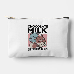 Kawaii Chocolademelk Kat – Cozy Drank & Schattighe Etui