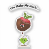 Kawaii Chocolate Bedekte Aardbei en Snoep Sticker (Voorkant)