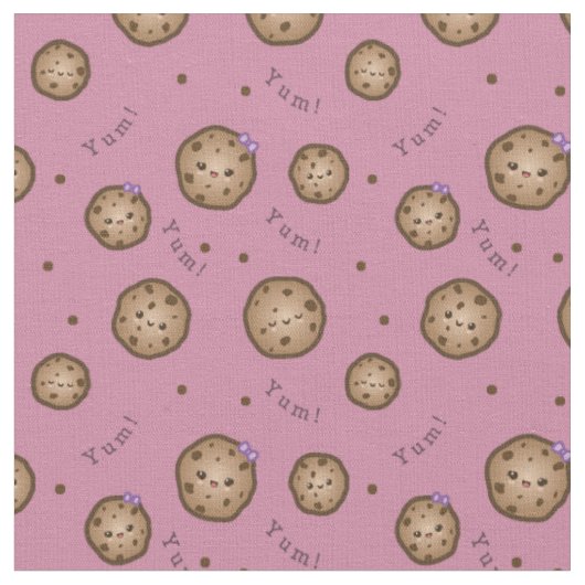 Kawaii Chocolate Chip Cookies Stof (Close Up)
