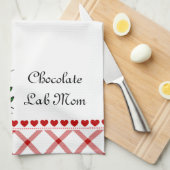 Kawaii Chocolate Labrador Cartoon Theedoek (Quarter Fold)