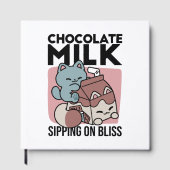 Kawaii Chocolate Milk Cat – Cozy Drink & Cuteness  Gastenboek (Voorkant)