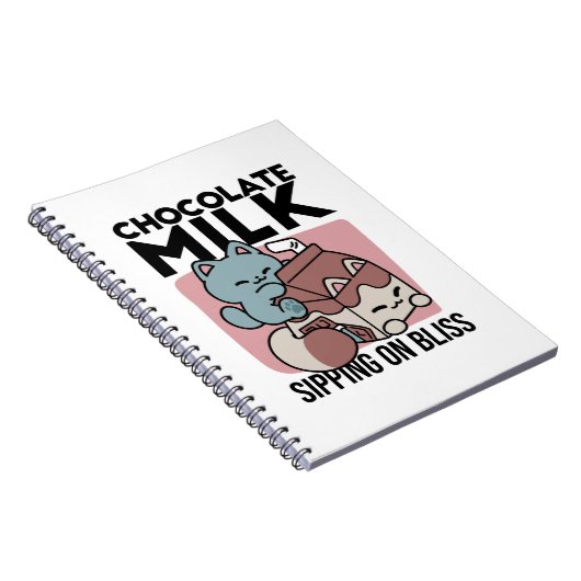 Kawaii Chocolate Milk Cat – Cozy Drink & Cuteness Notitieboek (Rechterzijde)