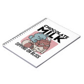 Kawaii Chocolate Milk Cat – Cozy Drink & Cuteness  Notitieboek (Linkerzijde)