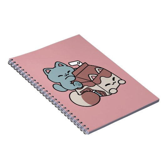 Kawaii Chocolate Milk Cat – Cozy Drink & Cuteness  Notitieboek (Rechterzijde)
