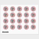 Kawaii Chocolate Milk Cat – Cozy Drink & Cuteness  Ronde Sticker (Vel)