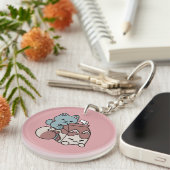 Kawaii Chocolate Milk Cat – Cozy Drink & Cuteness  Sleutelhanger (Voorkant Rechts)