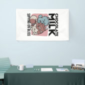 Kawaii Chocolate Milk Cat – Cozy Drink & Cuteness  Spandoek (Beurs)