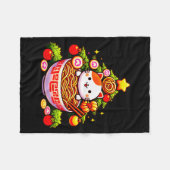 Kawaii Christmas Cat Ramen Christmas Tree Holiday  Fleece Deken (Voorkant (Horizontaal))