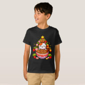 Kawaii Christmas Cat Ramen Christmas Tree Holiday T-shirt (Voorkant volledig)