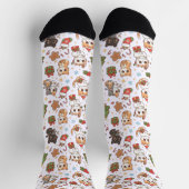 Kawaii Christmas Cats Holiday Pattern Crew Socks Sokken (Top)
