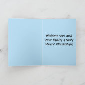 Kawaii Christmas Dolphin Christmas Kaart (Binnen)