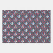 Kawaii Christmas Fox Art Deco Dot Mandala Scallops Inpakpapier Vel (Voorkant 3)