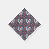 Kawaii Christmas Fox Art Deco Dot Mandala Scallops Servet (Hoek)