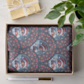 Kawaii Christmas Fox Art Deco Dot Mandala Scallops Tissuepapier (Geschenk)