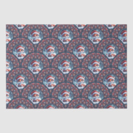 Kawaii Christmas Fox Art Deco Dot Mandala Scallops Tissuepapier