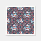 Kawaii Christmas Fox Dot Mandala Diamond Tegel Servet (Voorkant)