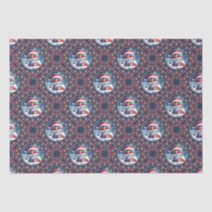 Kawaii Christmas Fox Dot Mandala Diamond Tegel Tissuepapier