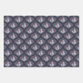 Kawaii Christmas Fox Dot Mandala Ogee Damask Inpakpapier Vel (Voorkant 3)