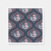 Kawaii Christmas Fox Dot Mandala Ogee Damask Paper Servet (Voorkant)