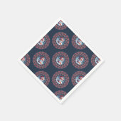 Kawaii Christmas Fox Polka Dot Mandala Decoupage Servet (Hoek)