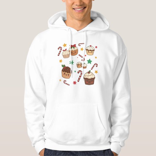 Kawaii Christmas Muffins Hoodie (Voorkant)