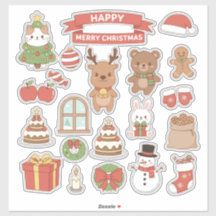 Kawaii Christmas Sticker Bomb Phone Case | Cute Ca