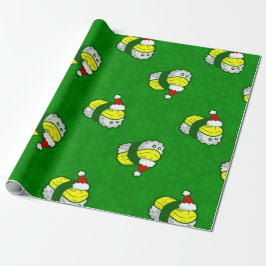 kawaii christmas tamago sushi santa snowflake cadeaupapier
