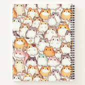 Kawaii Chubby Cartoon Katten met Harten Notitieboek (Achterkant)