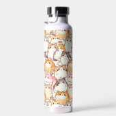 Kawaii Chubby Cartoon Katten met Harten Waterfles (Rechts)