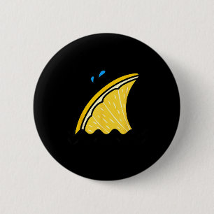 Kawaii Citroen-Limoen Haaienvin Grappige Familie Z Ronde Button 5,7 Cm