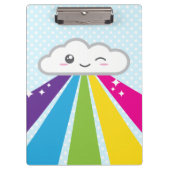 Kawaii Cloud and Rainbow Clip Board Klembord (Voorkant)