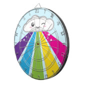 Kawaii Cloud and Rainbow Dart Board Dartbord (Voorkant Rechts)