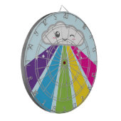 Kawaii Cloud and Rainbow Dart Board Dartbord (Voorkant Links)