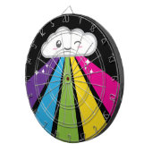 Kawaii Cloud and Rainbow Dart Board Dartbord (Voorkant Rechts)