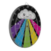 Kawaii Cloud and Rainbow Dart Board Dartbord (Voorkant Links)